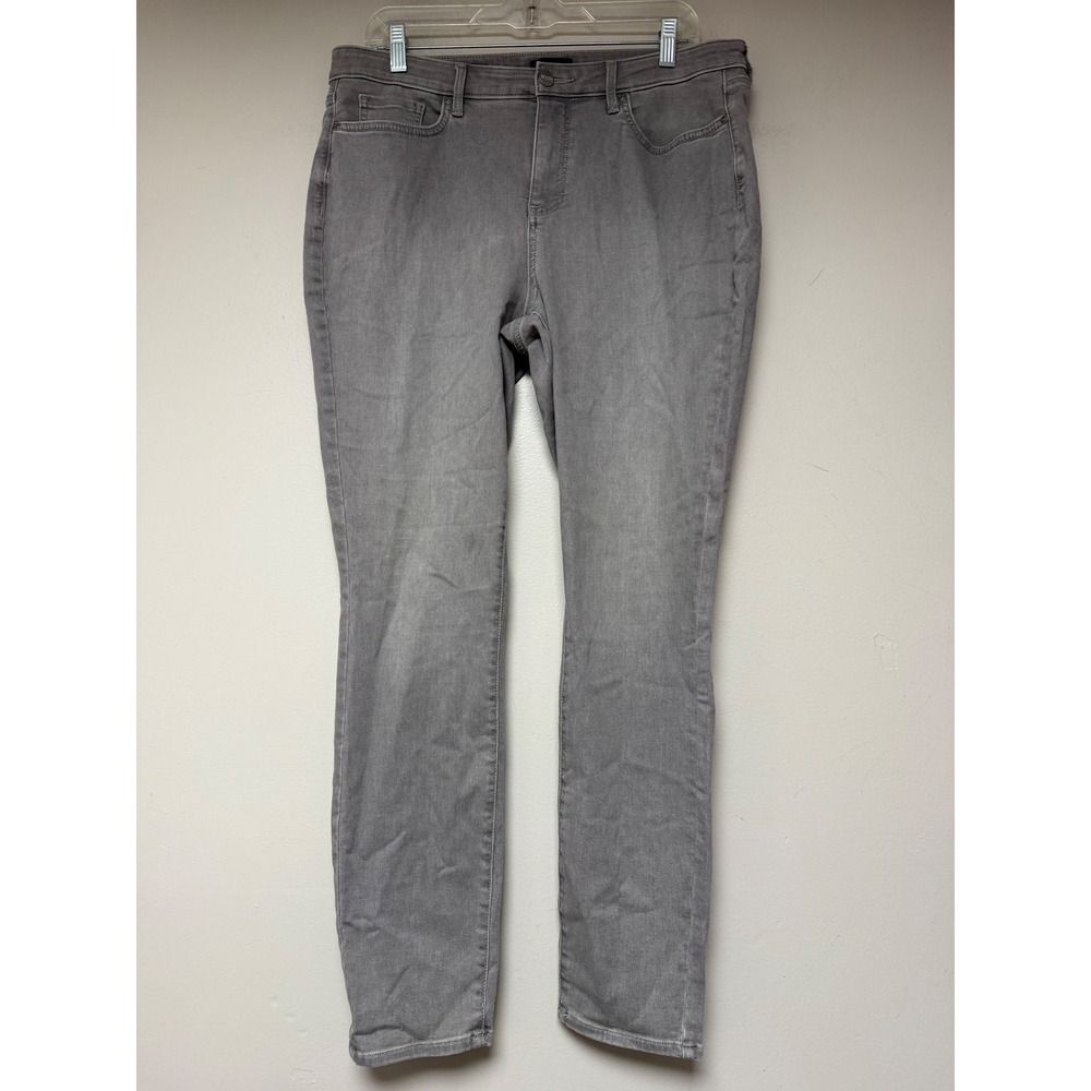 NYDJ Ami Skinny Jeans Women Size 12โ Gray Lift Tuck Technology